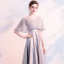 Stunning Grey Evening Dresses  With Shawl 2018 Empire V-Neck Beading Floor-Length / Long Ruffle Backless Formal Dresses