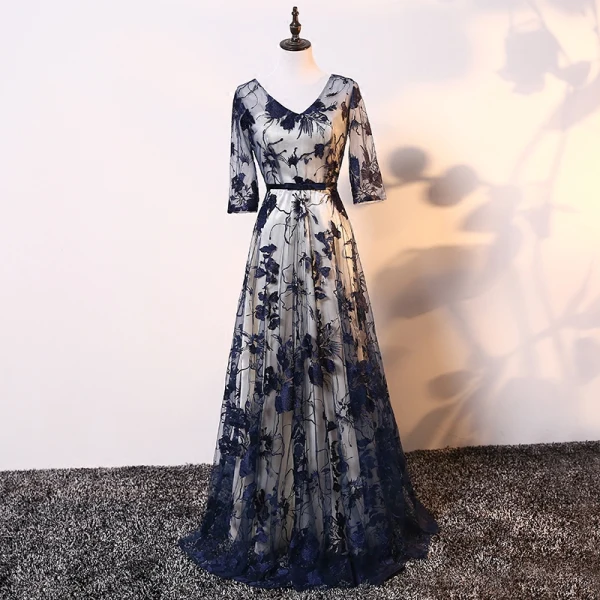 navy blue mother of bride dresses Dark Navy Mother Of The Bride Dresses Satin A-Line Strapless Floor Length Mother Of The Bride Dress