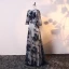 Élégant Champagne Bleu Marine Robe De Mère De Mariée 2017 Princesse V-Cou 3/4 Manches Appliques En Dentelle Noeud Ceinture Longue Robe Pour Mariage