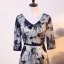 Élégant Champagne Bleu Marine Robe De Mère De Mariée 2017 Princesse V-Cou 3/4 Manches Appliques En Dentelle Noeud Ceinture Longue Robe Pour Mariage