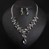 Vintage / Retro Dark Green Crystal Rhinestone Prom Necklaces 2023 Alloy Accessories