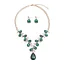 Vintage / Retro Dark Green Crystal Rhinestone Prom Necklaces 2023 Alloy Accessories