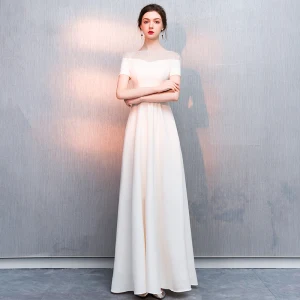 Abordable Champagne Transparentes Robe De Soirée 2018 Princesse Encolure Carrée Manches Courtes Perlage Ceinture Longue Volants Robe De Ceremonie