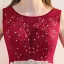 Chic / Belle Bordeaux Robe De Soirée 2018 Trompette / Sirène Encolure Dégagée Sans Manches Appliques En Dentelle Faux Diamant Train De Balayage Volants Robe De Ceremonie