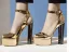 Unique Or Rose Cocktail Sandales Femme 2022 Bride Cheville 12 cm Talons Épais Peep Toes / Bout Ouvert Sandales Talons Hauts