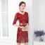 Bling Bling Burgundy Party Dresses 2018 V-Neck 1/2 Sleeves Metal Sash Beading Sequins Tassel Short Formal Dresses