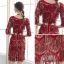 Bling Bling Burgundy Party Dresses 2018 V-Neck 1/2 Sleeves Metal Sash Beading Sequins Tassel Short Formal Dresses