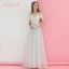 Affordable Sky Blue Bridesmaid Dresses 2018 A-Line / Princess Bow Sash Floor-Length / Long Ruffle Backless Wedding Party Dresses