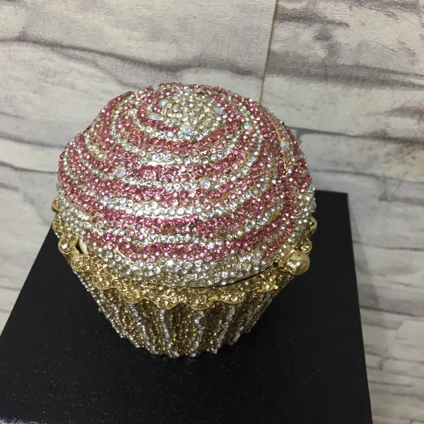 Niezwykły Bling Bling Czerwone Limonkowy Rhinestone Metal Kopertówki 2022