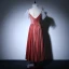 Charmant Watermelon Rouge Transparentes de retour Robe De Graduation 2018 Princesse Col Haut Manches Courtes Thé Longueur Volants Dos Nu Robe De Ceremonie