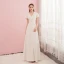 Best Red Velour Evening Dresses  2020 A-Line / Princess V-Neck Puffy Short Sleeve Beading Pearl Floor-Length / Long Formal Dresses