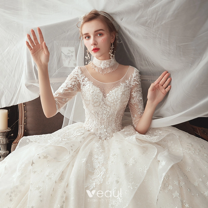 Beyonddress Avondjurk met kant, V-hals, baljurk, kort, Quinceanera, formele galajurk, koraalrood, 44