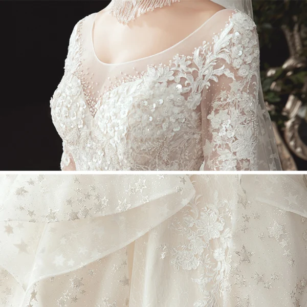 Beyonddress Avondjurk met kant, V-hals, baljurk, kort, Quinceanera, formele galajurk, paars, 34