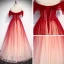 Chic / Beautiful Red Evening Dresses  2020 A-Line / Princess Off-The-Shoulder Short Sleeve Beading Floor-Length / Long Backless Formal Dresses