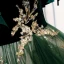Chic / Beautiful Dark Green Suede Prom Dresses 2020 A-Line / Princess Spaghetti Straps Sleeveless Glitter Tulle Floor-Length / Long Ruffle Backless Formal Dresses
