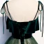 Chic / Beautiful Dark Green Suede Prom Dresses 2020 A-Line / Princess Spaghetti Straps Sleeveless Glitter Tulle Floor-Length / Long Ruffle Backless Formal Dresses