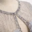 Best Silver See-through Evening Dresses  2020 Trumpet / Mermaid Scoop Neck Short Sleeve Appliques Lace Beading Floor-Length / Long Backless Formal Dresses