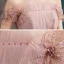 Haut de Gamme Perle Rose Robe De Soirée 2020 Princesse De l'épaule Manches Courtes Appliques En Dentelle Perlage Train De Balayage Volants Dos Nu Robe De Ceremonie