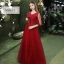 Affordable Navy Blue Bridesmaid Dresses 2020 A-Line / Princess Appliques Lace Sequins Floor-Length / Long Ruffle Wedding Party Dresses