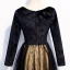 Chic / Beautiful Black Suede Evening Dresses  2020 A-Line / Princess V-Neck Long Sleeve Embroidered Flower Star Rhinestone Floor-Length / Long Formal Dresses