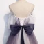 Élégant Violet Dégradé De Couleur Robe De Soirée 2020 Princesse Bretelles Spaghetti Manches Courtes Glitter Appliques Fleur Longue Volants Dos Nu Noeud