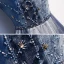 Best Royal Blue Evening Dresses  2020 A-Line / Princess Off-The-Shoulder Short Sleeve Beading Glitter Tulle Floor-Length / Long Ruffle Backless Formal Dresses