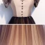 Elegante Braun Farbverlauf Abendkleider 2020 A Linie Spaghettiträger Kurze Ärmel Sweep / Pinsel Zug Rüschen Rückenfreies Festliche Kleider