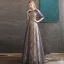 Illusion Violet Transparentes Robe De Soirée 2020 Princesse Encolure Dégagée Manches Courtes Appliques En Dentelle Glitter Paillettes Volants Perlage Longue Dos Nu Robe De Ceremonie