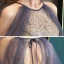 Illusion Violet Transparentes Robe De Soirée 2020 Princesse Encolure Dégagée Manches Courtes Appliques En Dentelle Glitter Paillettes Volants Perlage Longue Dos Nu Robe De Ceremonie