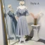 Fine Sølv Brudepikekjoler 2020 Prinsesse Stjerne Appliques Blonder Beading Sash Korte Buste Ryggløse Kjoler Til Bryllup