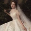 Haut de Gamme Champagne Transparentes Robe De Mariée 2020 Robe Boule Col Haut Manches Courtes Dos Nu Fait main Perlage Glitter Tulle Royal Train