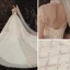 Haut de Gamme Champagne Transparentes Robe De Mariée 2020 Robe Boule Col Haut Manches Courtes Dos Nu Fait main Perlage Glitter Tulle Royal Train