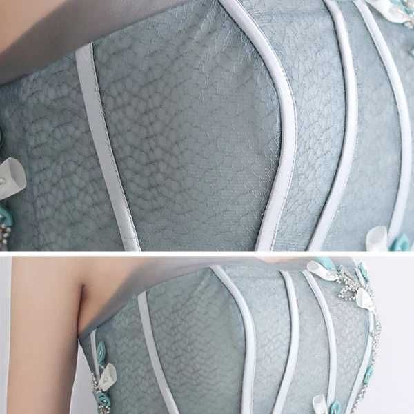 High-end Jade Green Prom Dresses 2020 A-Line / Princess Sweetheart Sleeveless Appliques Lace Beading Floor-Length / Long Ruffle Backless Formal Dresses