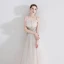Charmant Champagne Robe De Soirée 2020 Princesse Bretelles Spaghetti Sans Manches Tachetée Tulle Appliques En Dentelle Perlage Longue Volants Dos Nu Robe De Ceremonie