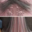 Elegant Grey Candy Pink Evening Dresses  2020 A-Line / Princess Off-The-Shoulder Short Sleeve Appliques Lace Beading Glitter Tulle Floor-Length / Long Ruffle Backless Formal Dresses