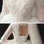 Chic / Belle Ivoire Robe De Mariée 2020 Robe Boule Encolure Dégagée 3/4 Manches Dos Nu Appliques En Dentelle Paillettes Perlage Chapel Train Volants en Cascade
