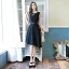 Fashion Black See-through Homecoming Graduation Dresses 2020 A-Line / Princess Scoop Neck Sleeveless Sequins Asymmetrical Backless Formal Dresses