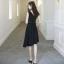 Fashion Black See-through Homecoming Graduation Dresses 2020 A-Line / Princess Scoop Neck Sleeveless Sequins Asymmetrical Backless Formal Dresses