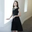 Fashion Black See-through Homecoming Graduation Dresses 2020 A-Line / Princess Scoop Neck Sleeveless Sequins Asymmetrical Backless Formal Dresses