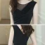 Fashion Black See-through Homecoming Graduation Dresses 2020 A-Line / Princess Scoop Neck Sleeveless Sequins Asymmetrical Backless Formal Dresses