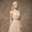 2 Piece Champagne Wedding Dresses 2020 A-Line / Princess Halter Sleeveless Backless Appliques Lace Beading Court Train Ruffle