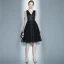 Fashion Black Homecoming Graduation Dresses 2020 A-Line / Princess V-Neck Sleeveless Beading Pearl Short Ruffle Backless Formal Dresses