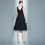 Fashion Black Homecoming Graduation Dresses 2020 A-Line / Princess V-Neck Sleeveless Beading Pearl Short Ruffle Backless Formal Dresses