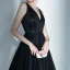 Fashion Black Homecoming Graduation Dresses 2020 A-Line / Princess V-Neck Sleeveless Beading Pearl Short Ruffle Backless Formal Dresses