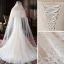 High-end Champagne Lace Wedding Dresses 2020 Trumpet / Mermaid Off-The-Shoulder Puffy 1/2 Sleeves Backless Court Train