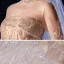 Luxe Champagne Transparentes Robe De Mariée 2020 Robe Boule Col Haut 3/4 Manches Dos Nu Glitter Appliques En Dentelle Fait main Perlage Royal Train Volants