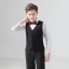 Simple Bordeaux Cravate Noire Costumes De Mariage pour garçons 2020