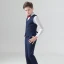 Simple Bordeaux Cravate Noire Costumes De Mariage pour garçons 2020