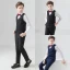 Simple Bordeaux Cravate Noire Costumes De Mariage pour garçons 2020