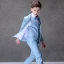 Mode Bleu Ciel Rayé Costumes De Mariage pour garçons 2020